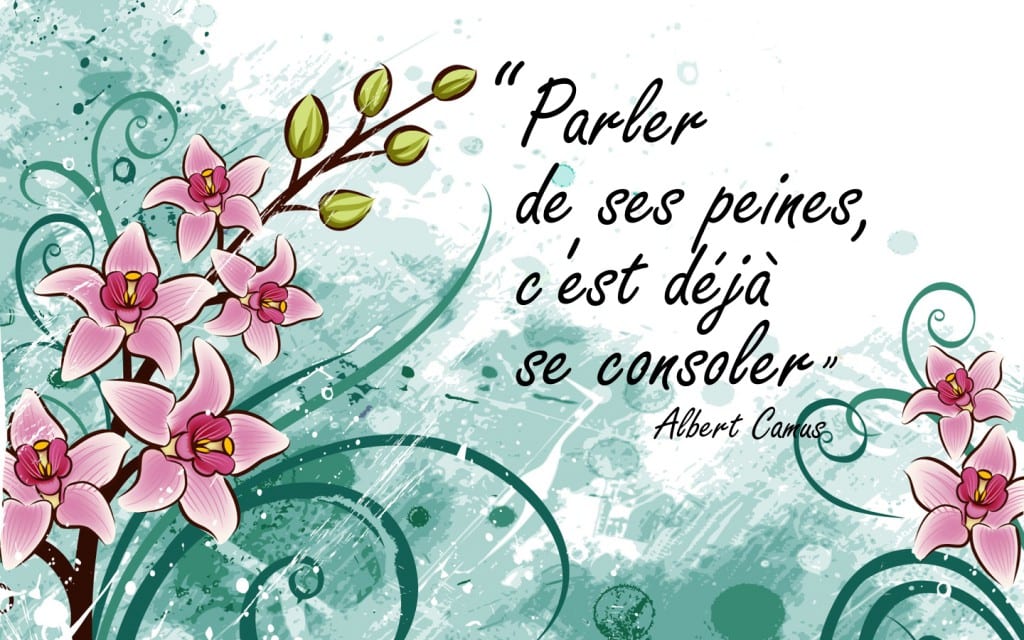 Parler de ses peines c'est deja se consoler   Albert Camus