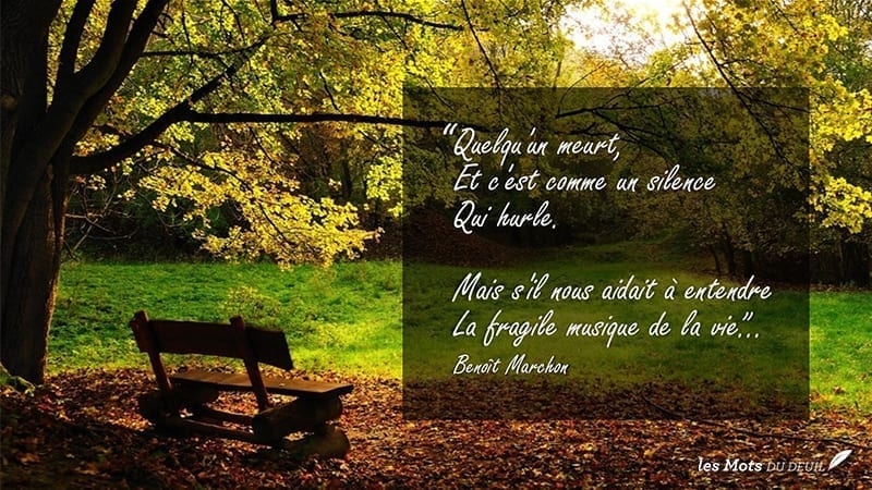 Benoit marchon quelqu'un qui meurt